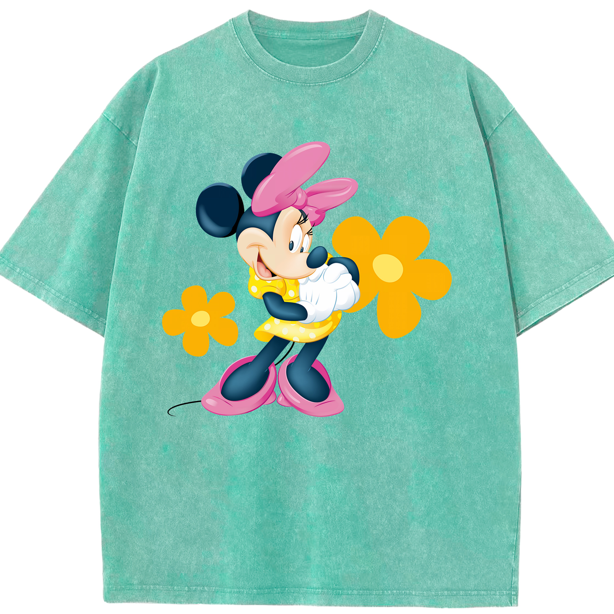 （画像用） ミッキーマウス Mickey Mouse 綿100% ヴィンテージ風 半袖Tシャツ（フロントプリント）